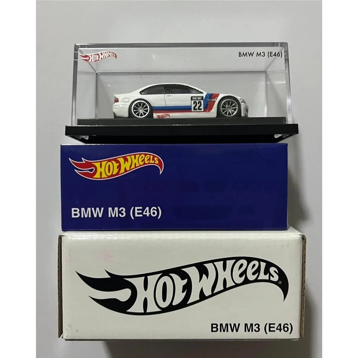 2022 Hot Wheels White Bmw M3 Mexico Convention on Acrylic Case Salon