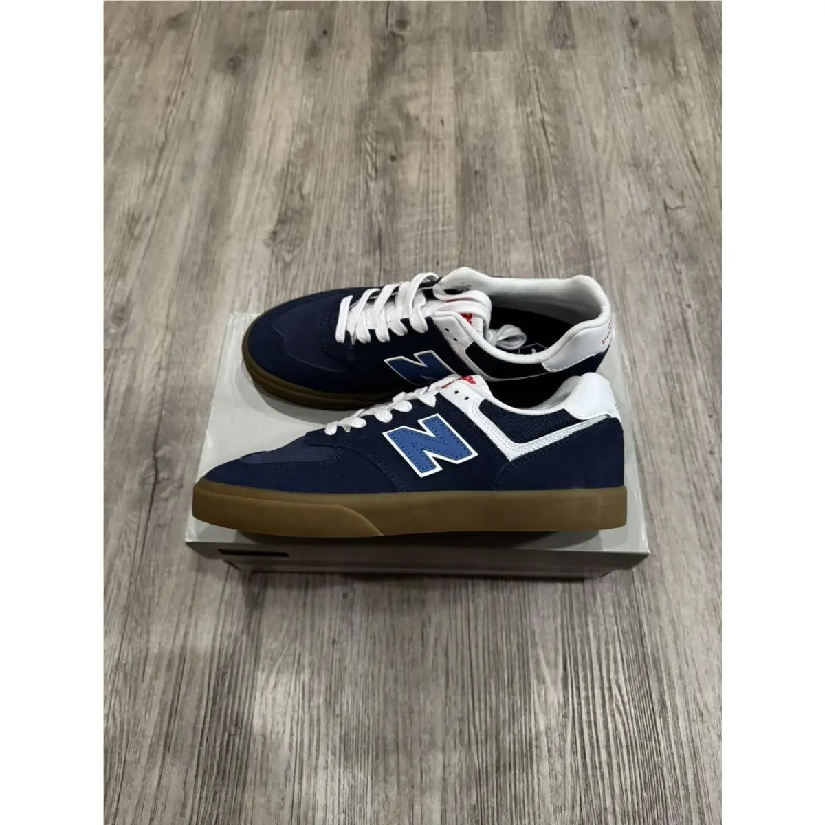 New Balance Numeric 574 Vulc Navy Blue White Gum Size 8.5 New