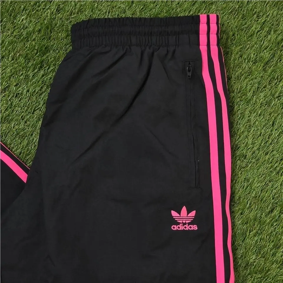 Adidas clothing - Adidas TAdidas Adicolor Baggy Fit Firebird Track Pants - JY1338 - Black Pink 8