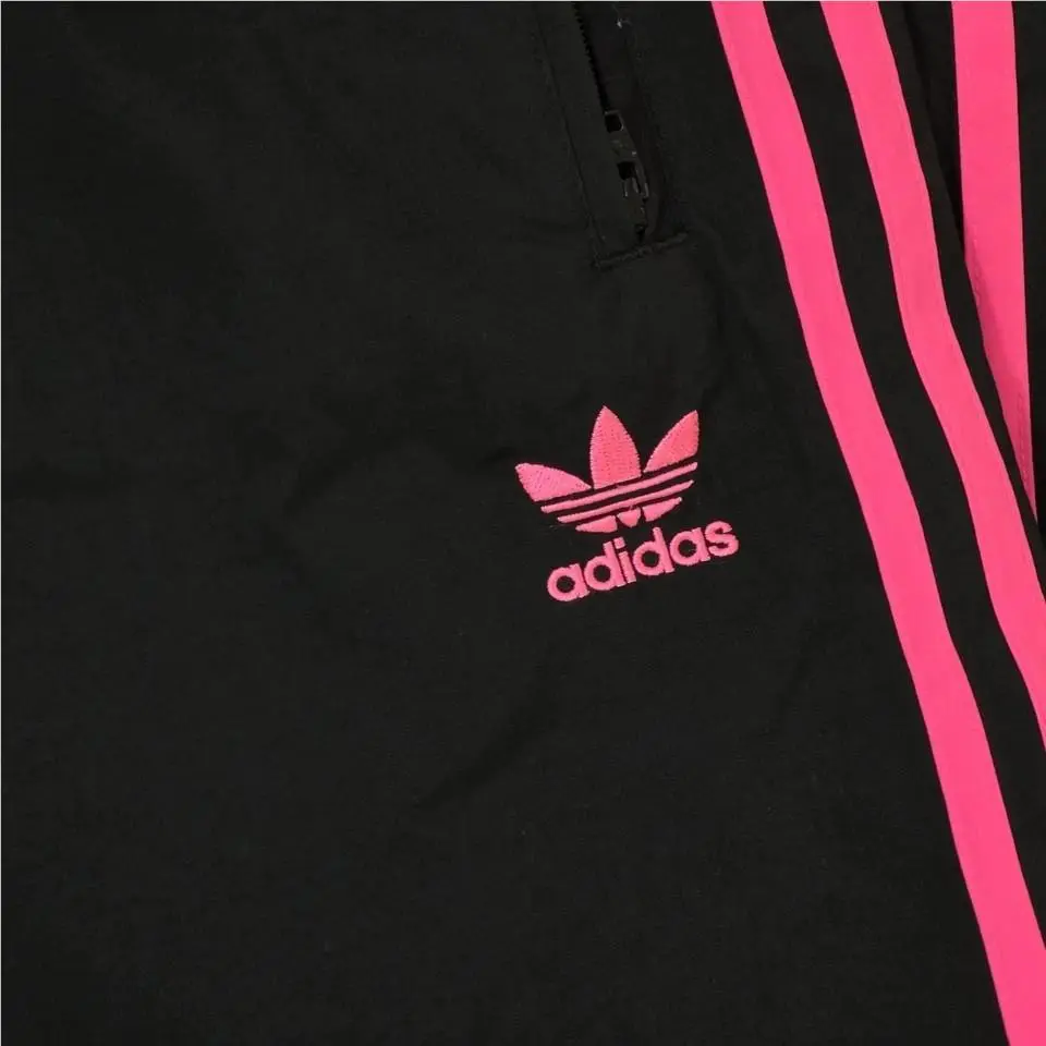 Adidas clothing - Adidas TAdidas Adicolor Baggy Fit Firebird Track Pants - JY1338 - Black Pink 9