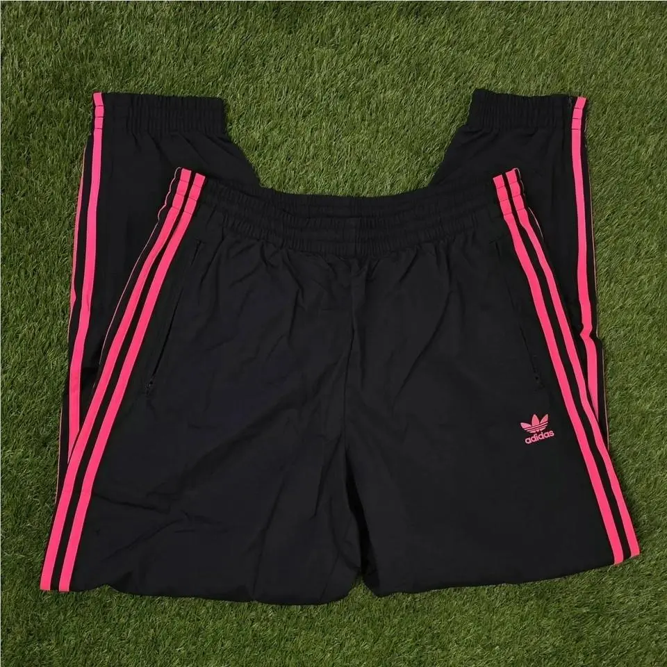 Adidas clothing - Adidas TAdidas Adicolor Baggy Fit Firebird Track Pants - JY1338 - Black Pink 2