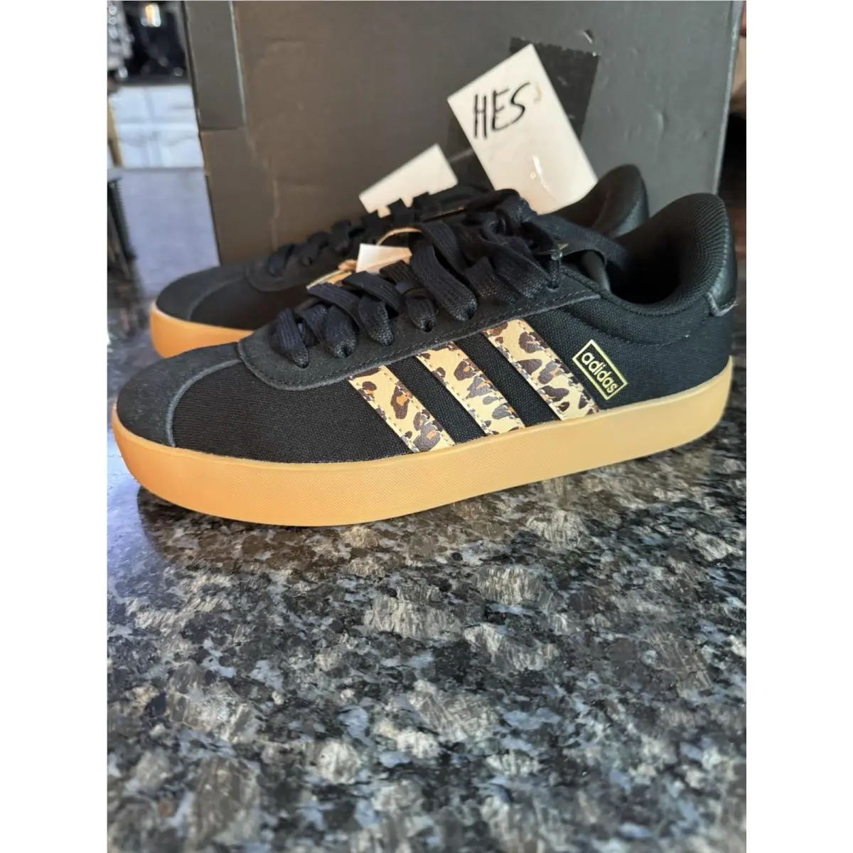 Adidas Vl Court 3.0 Cheetah Lave Up Womens Shoes JP5355 Size 5.5 Sneaker
