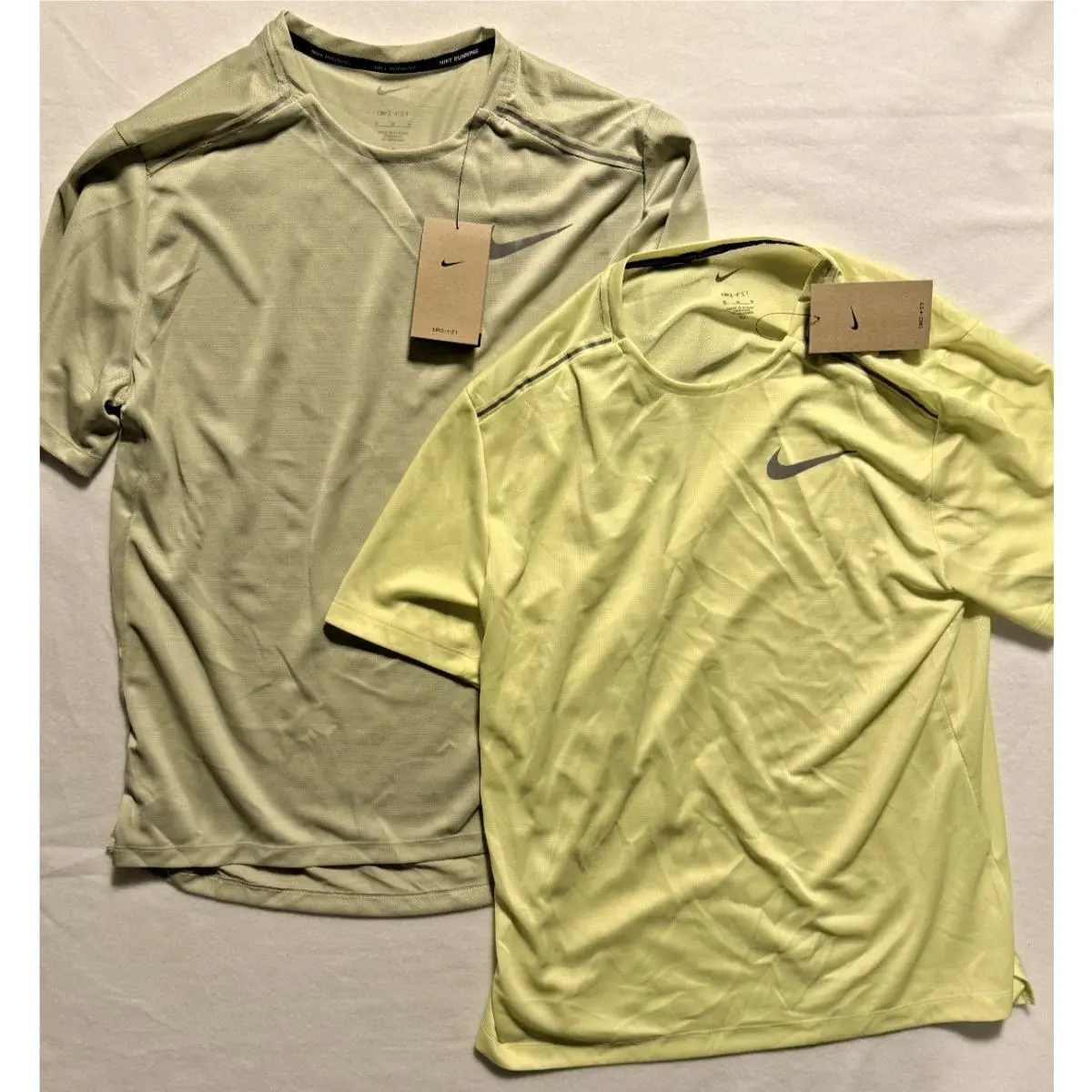 2x Nike Running Dri-fit Short Sleeve Tshirts AJ7565-371 AJ7565-331 Size Medium
