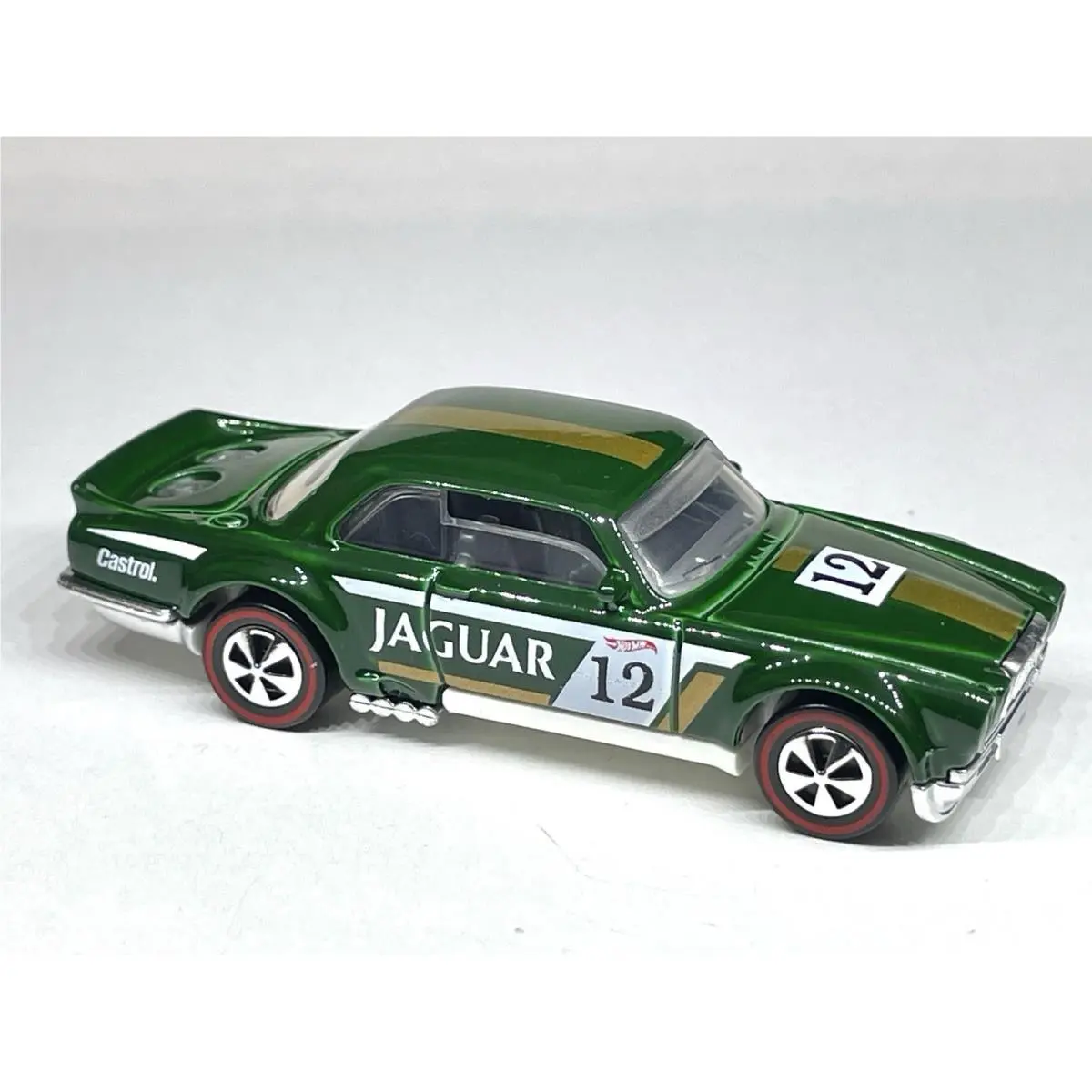 Hot Wheels Jaguar Xjc V12 Coupe Green Custom Made Redline Only 1 Like It
