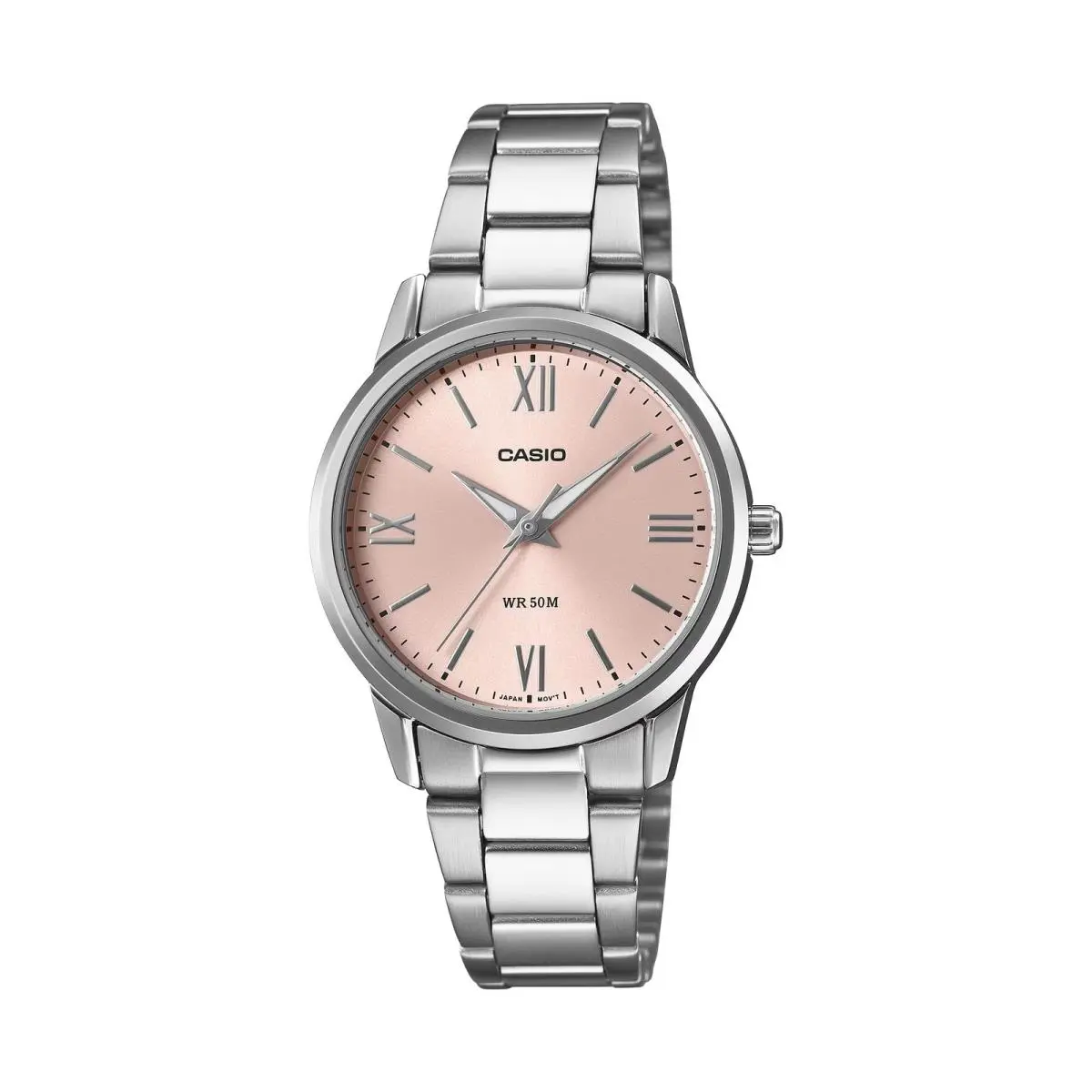 Women’s Pink Dial Stainless Steel Dress Bracelet Watch - LTP-1303DD-4AVDF by Casio