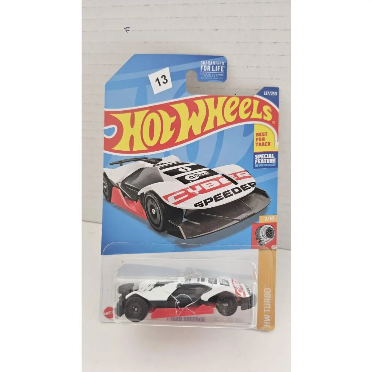 Hot Wheels Cyber Speeder White HW Turbo 7/10 Special Feature Car Diecast 1:64 Sc