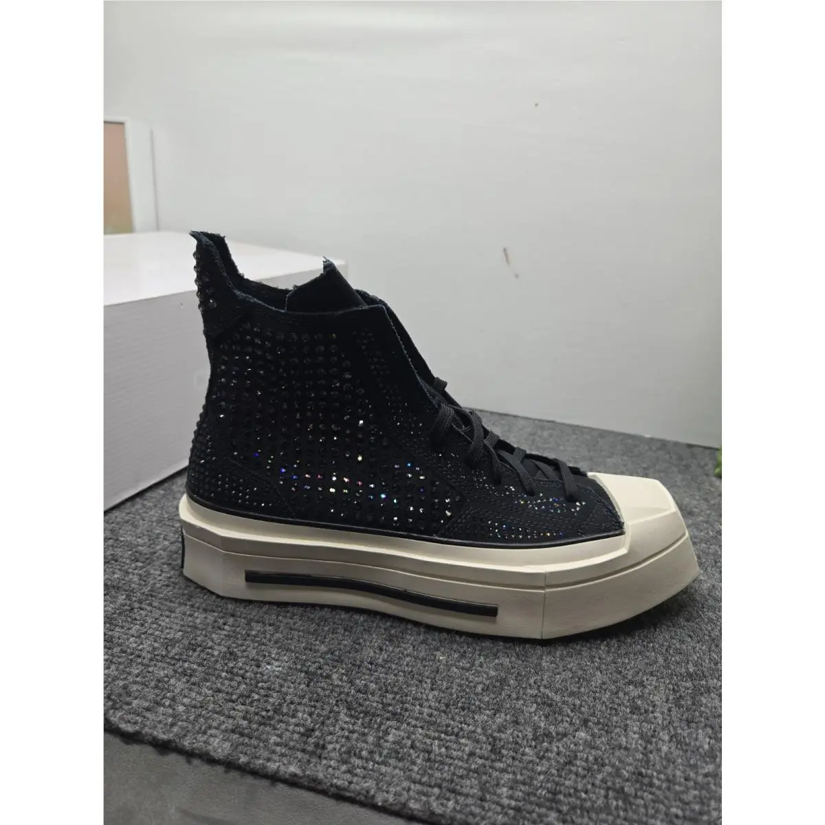 Converse All Star 9.5 Crystal By Swarovski Womens Black