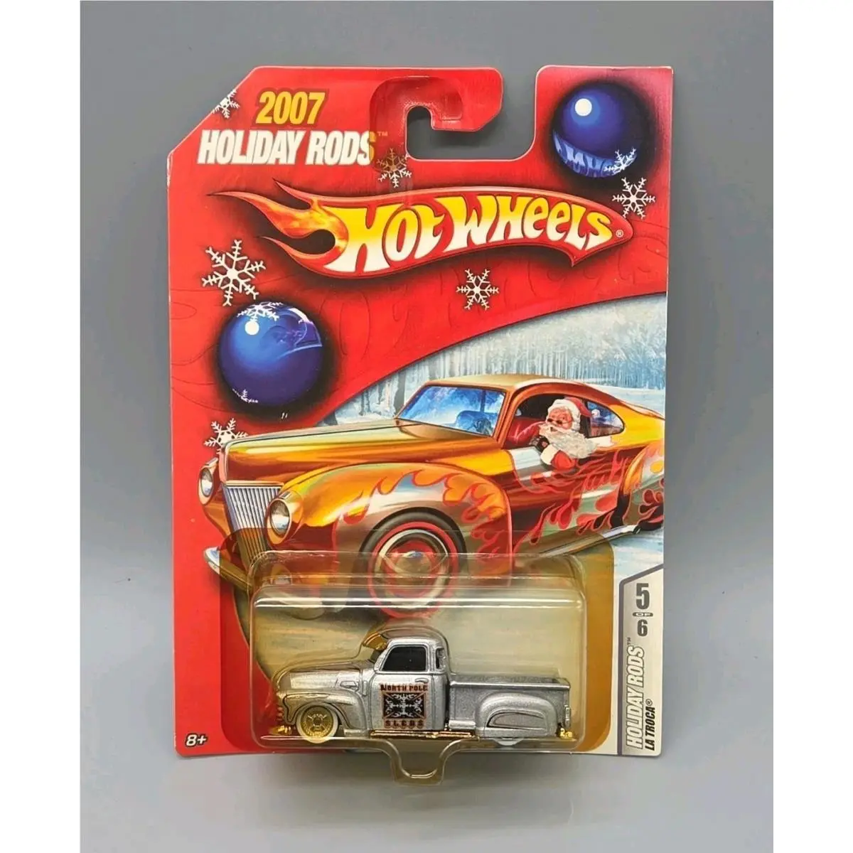 Hot Wheels 2007 Holiday Rods La Troca Silver Real Riders