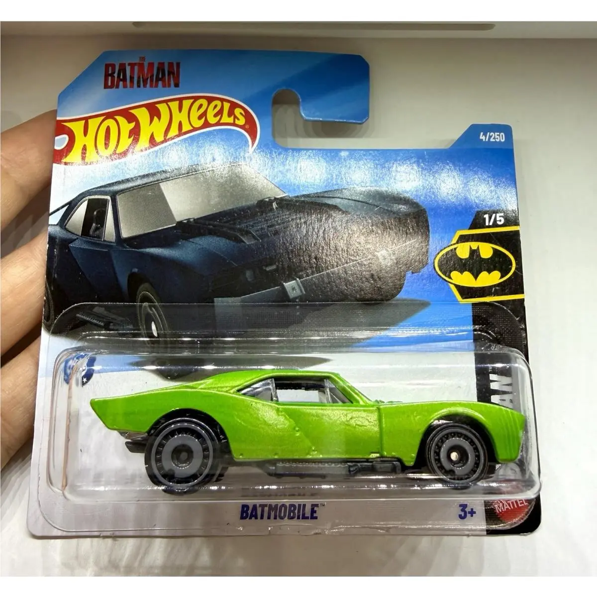 Hot Wheels Custom Made Redline Short Blister Lime Green Batman Batmobile GRX23