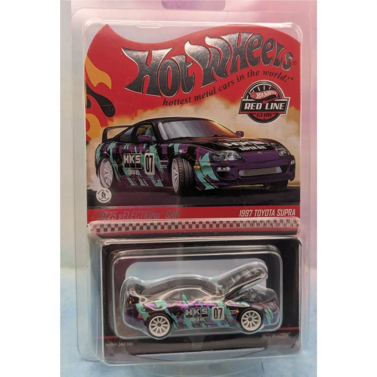 Hot Wheels 2025 Rlc Selections 1997 Toyota Supra Purple Hks Oil Red Line Club