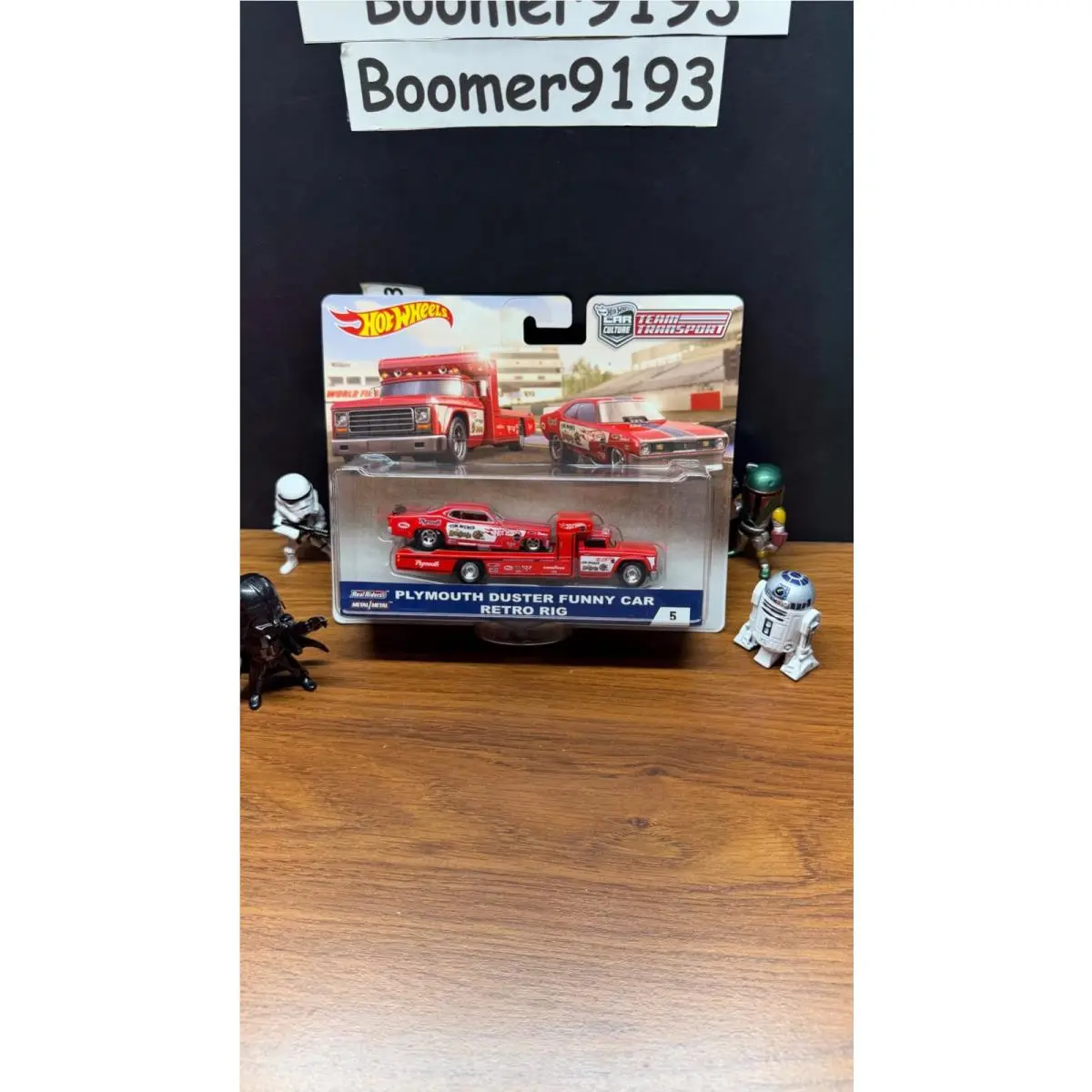 2019 Hot Wheels Team Transport 5 Plymouth Duster Funny Car Retro Rig