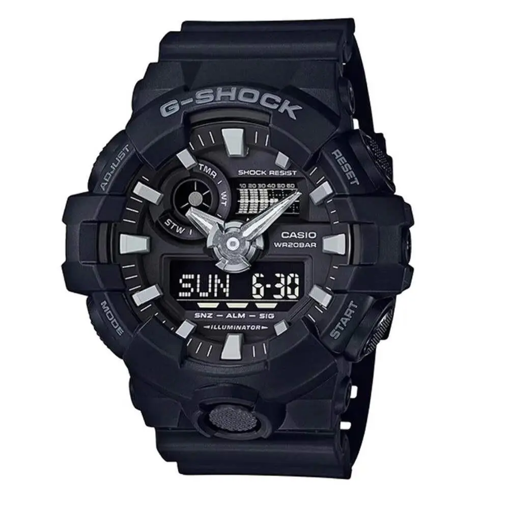 GA700-1B Men`s Luxury Watches Black Quartz Ana-digi Dial Sporty Wris by Casio