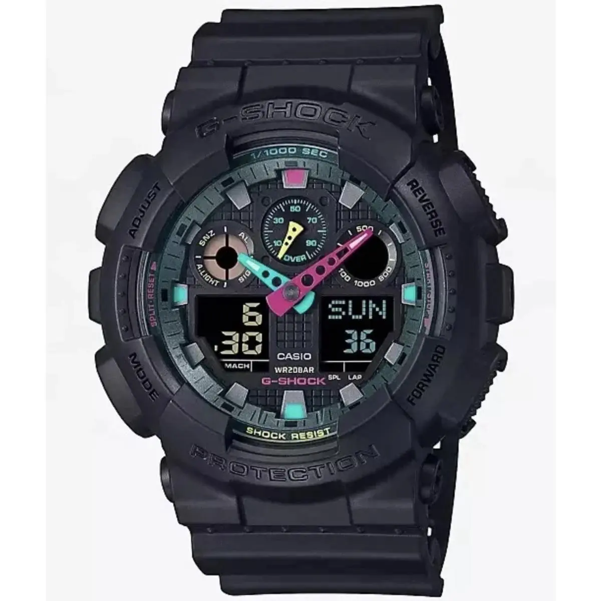 Casio G-shock Analog/digital Multicolor Dial Black Watch GA-100MF-1A /GA100MF-1A