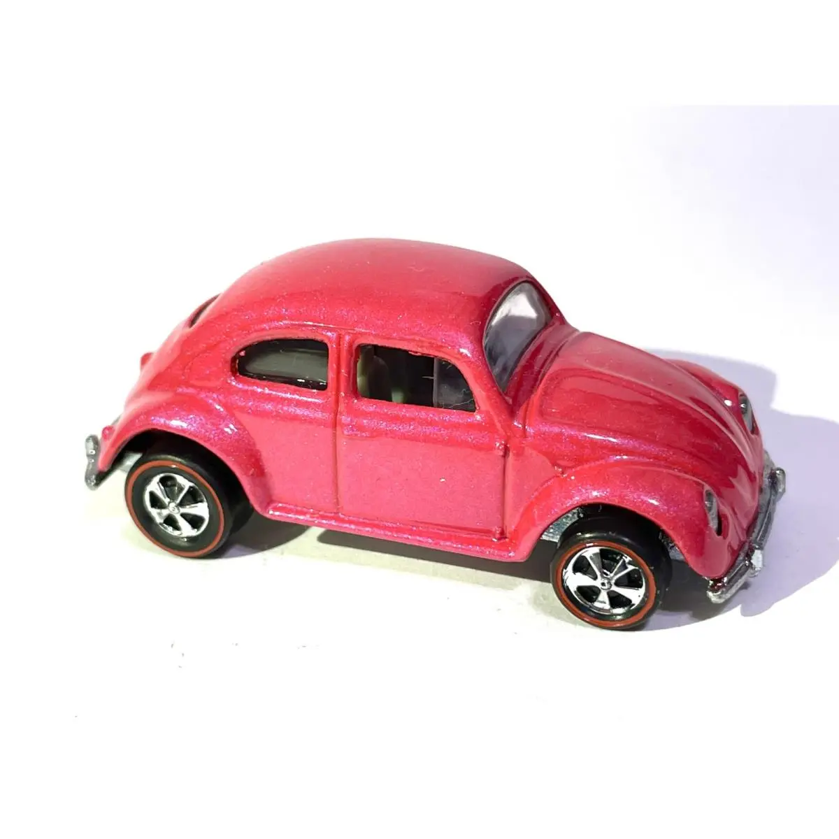 Hot Wheels Custom Made Redline Pearl Metallic Pink - VW Bug - Beetle