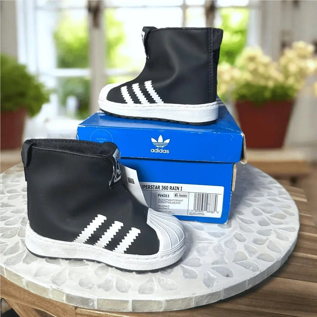 Adidas shoes - ADIDAS ORIGINALS SUPERSTAR 360 RAIN BOOTS - Black, Exterior: Multicolor 6