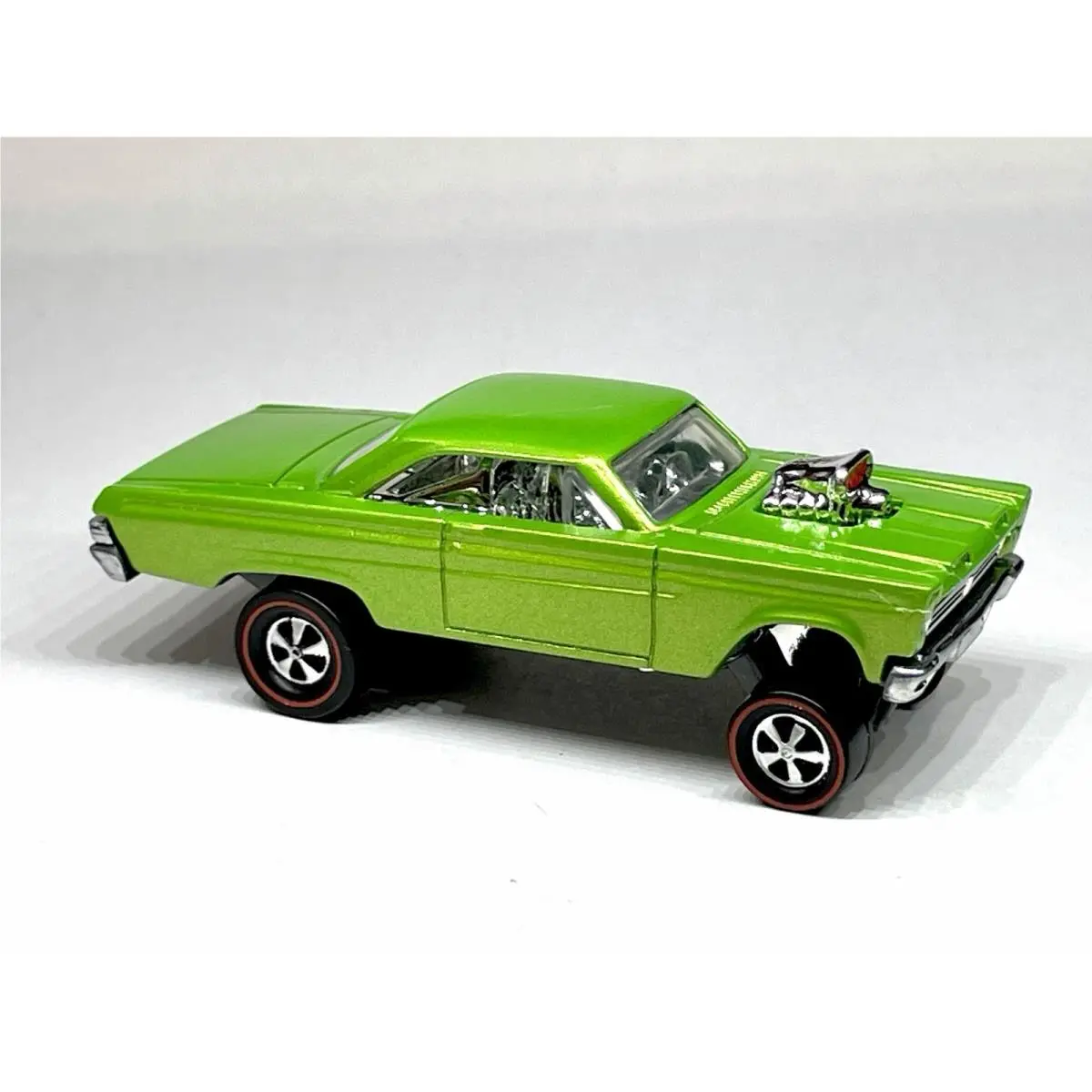 Hot Wheels `65 Mercury Comet Cyclone Custom Made Lime Green Pearl Redline