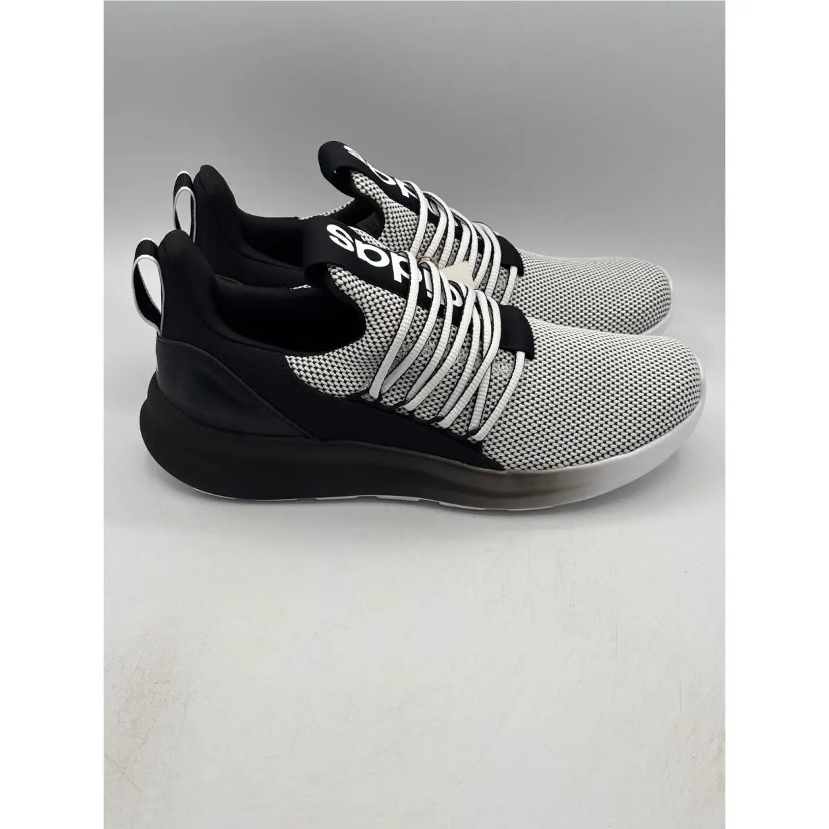 Adidas Lite Racer Adapt 7.0 Shoes Men Size 9.5 Black White Running IE6330