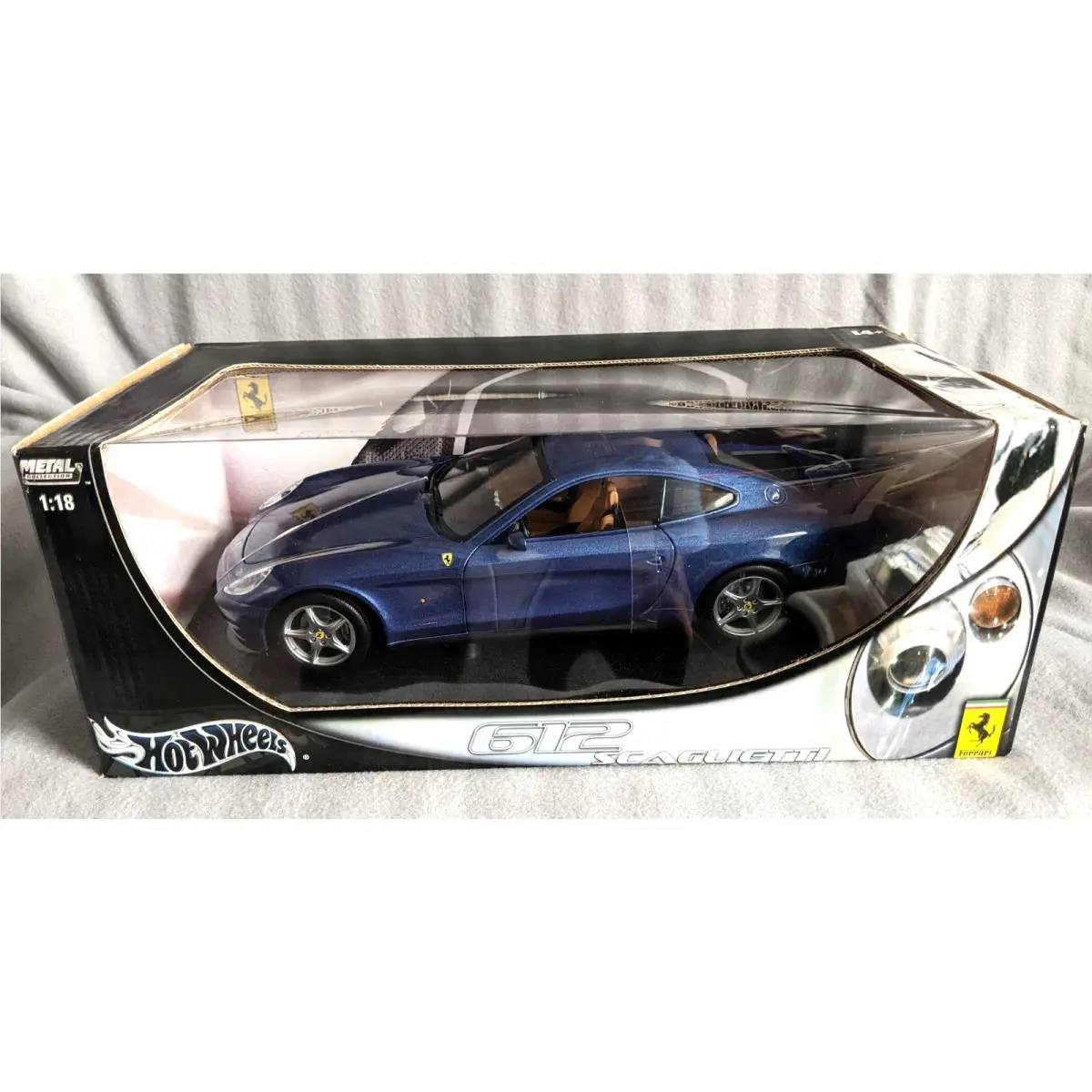 Nrfb 1:18 2003 Hot Wheels Ferrari 612 Scaglietti Blue Metallic Htf