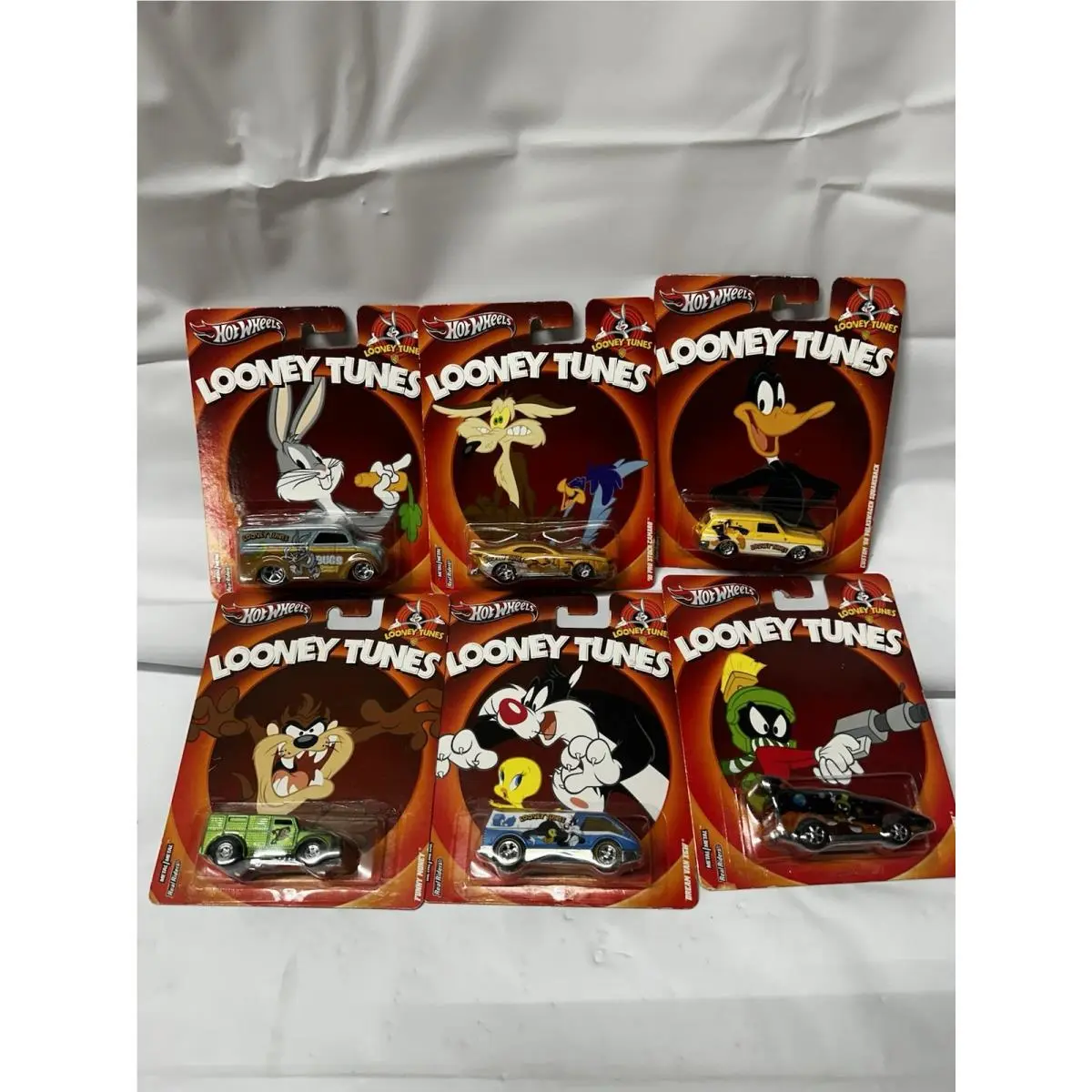 2012 Hot Wheels Looney Tunes Real Riders Complete Set Of 6