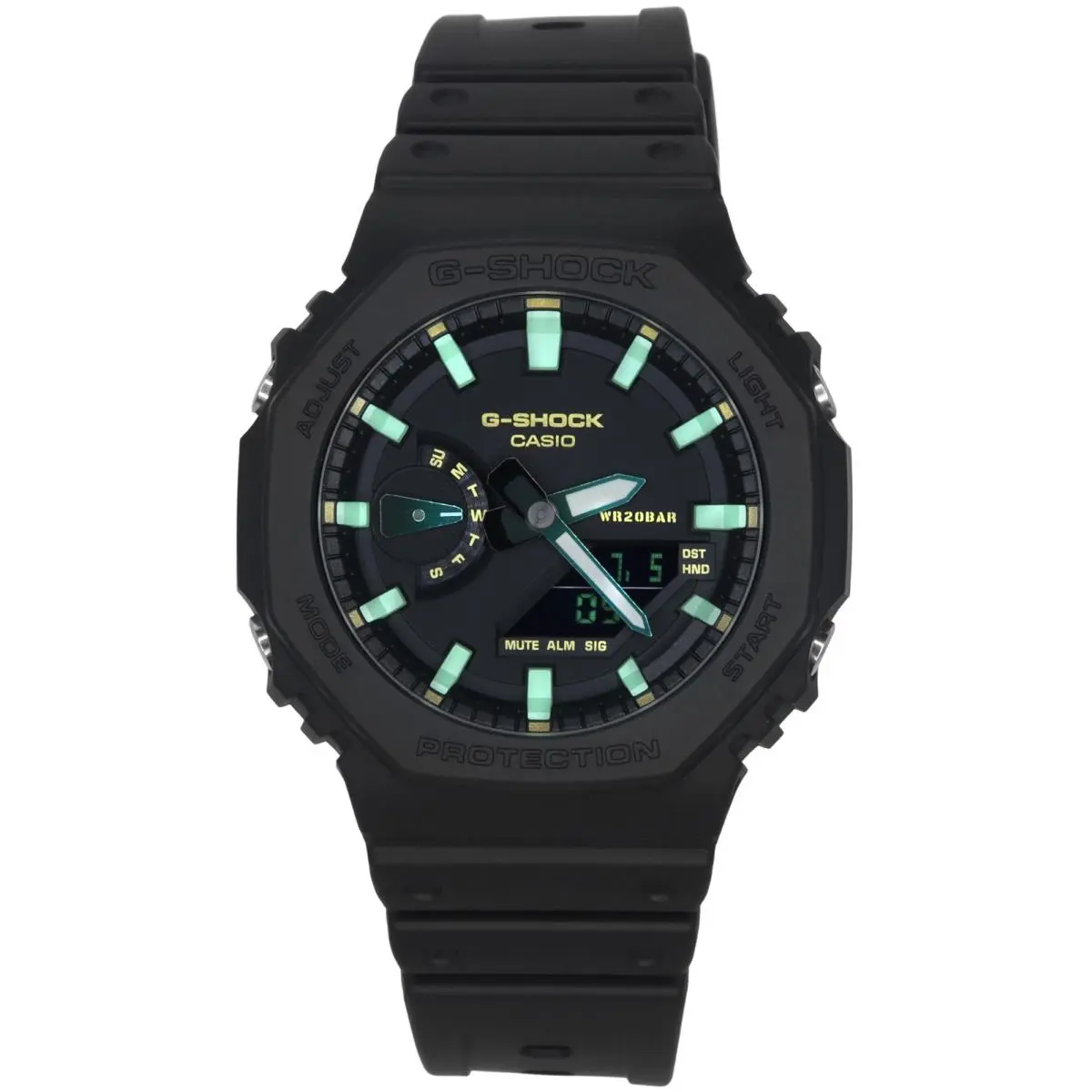 Casio G-shock Analog Digital Black Dial Quartz GA-2100RC-1A 200M Men`s Watch