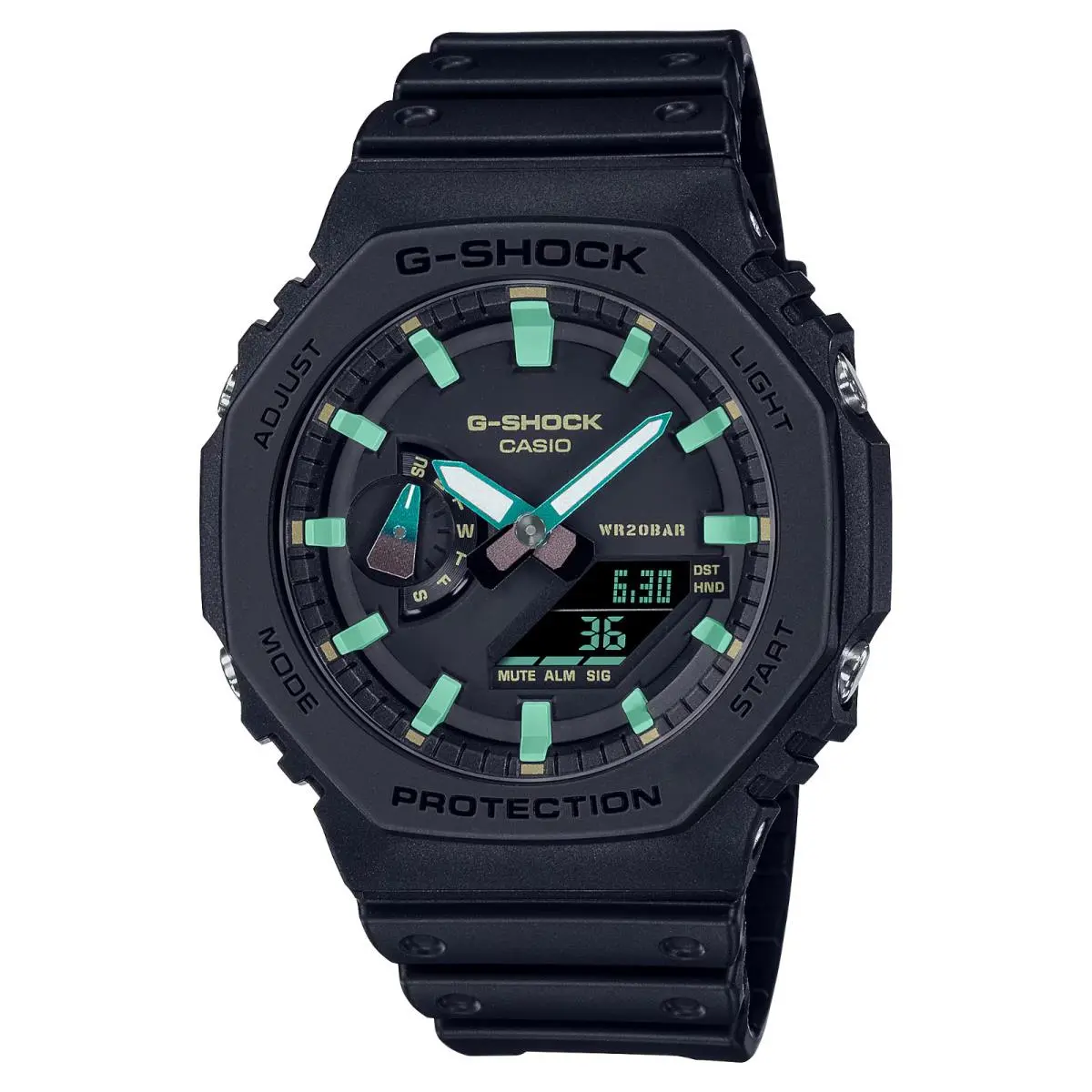 Casio GA-2100RC-1A G-shock Men Black Analog Digital Sports Wristwatch Watch