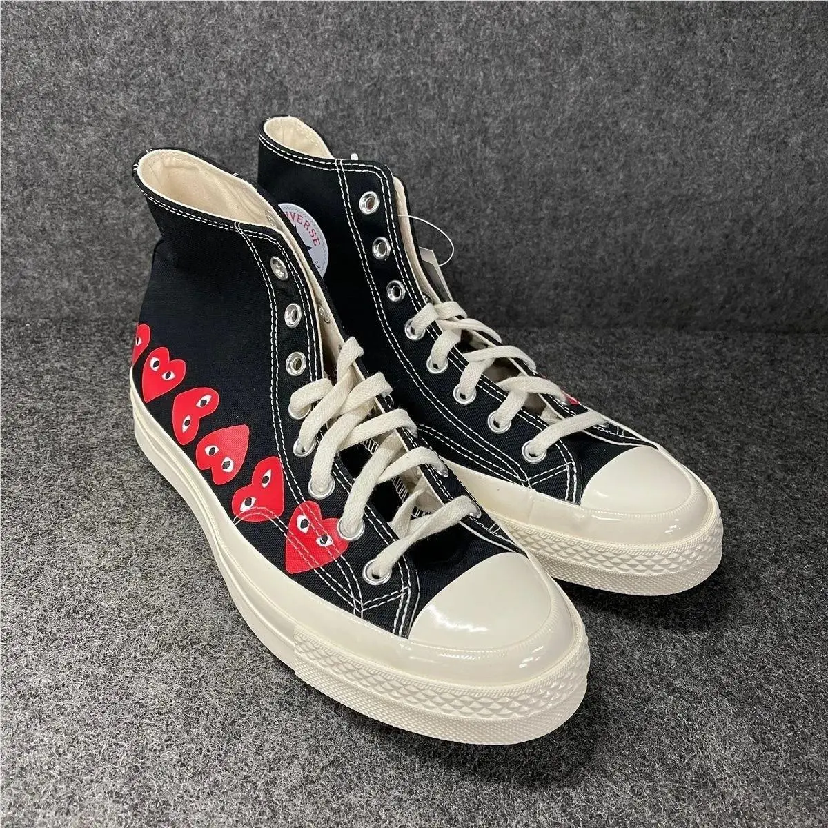 Converse X Play Comme Des Garcons Chuck 70 High Multi Heart Shoes 11 Box