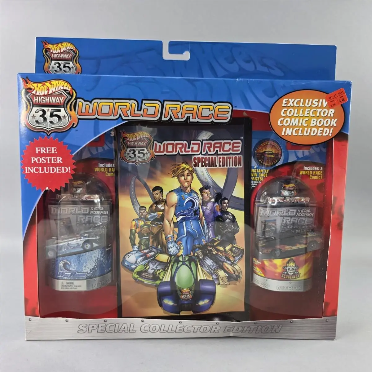 Hot Wheels Highway 35 World Race Collector Edition Comic Book 2 Pack 2002 Rare