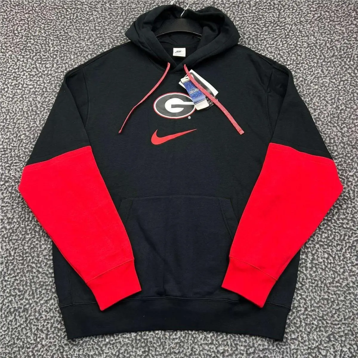 Nike Hoodie Men Large Black Georgia Bulldogs Ncaa Long Sleeve Pullover L