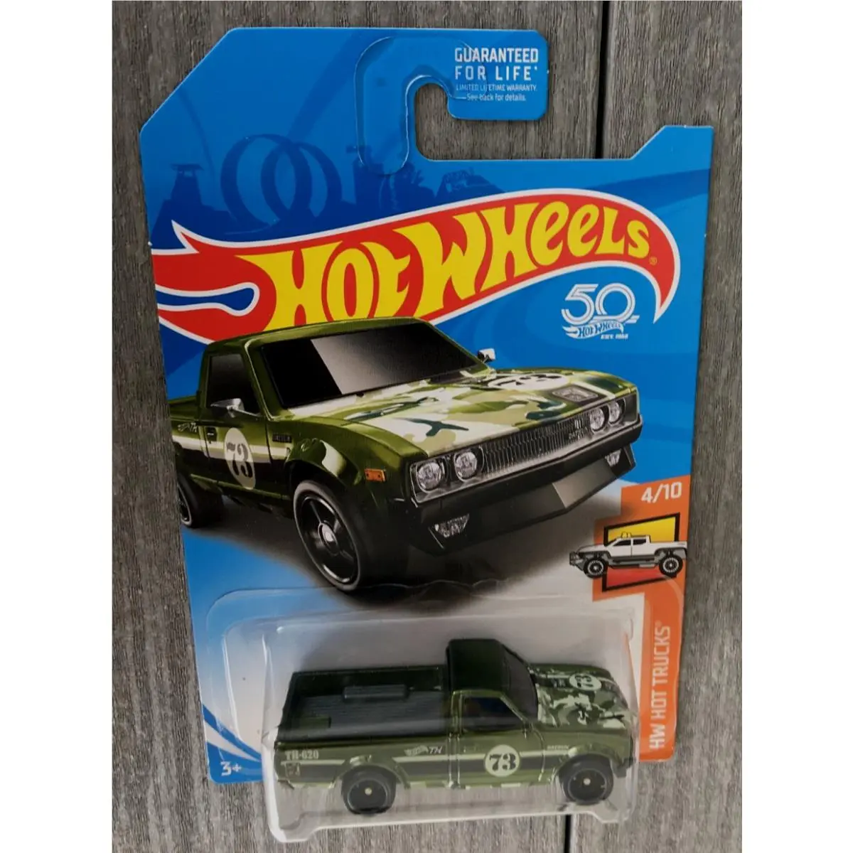 2018 Hot Wheels Super Treasure Hunt Green Datsun 620 HW Trucks 4 Mix A 9/365