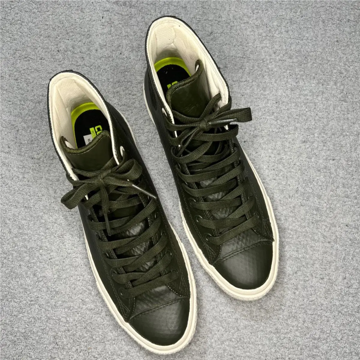 Converse Chuck Taylor II Leather High Top 10.5 Green Gorpcore Streetwear 153554C