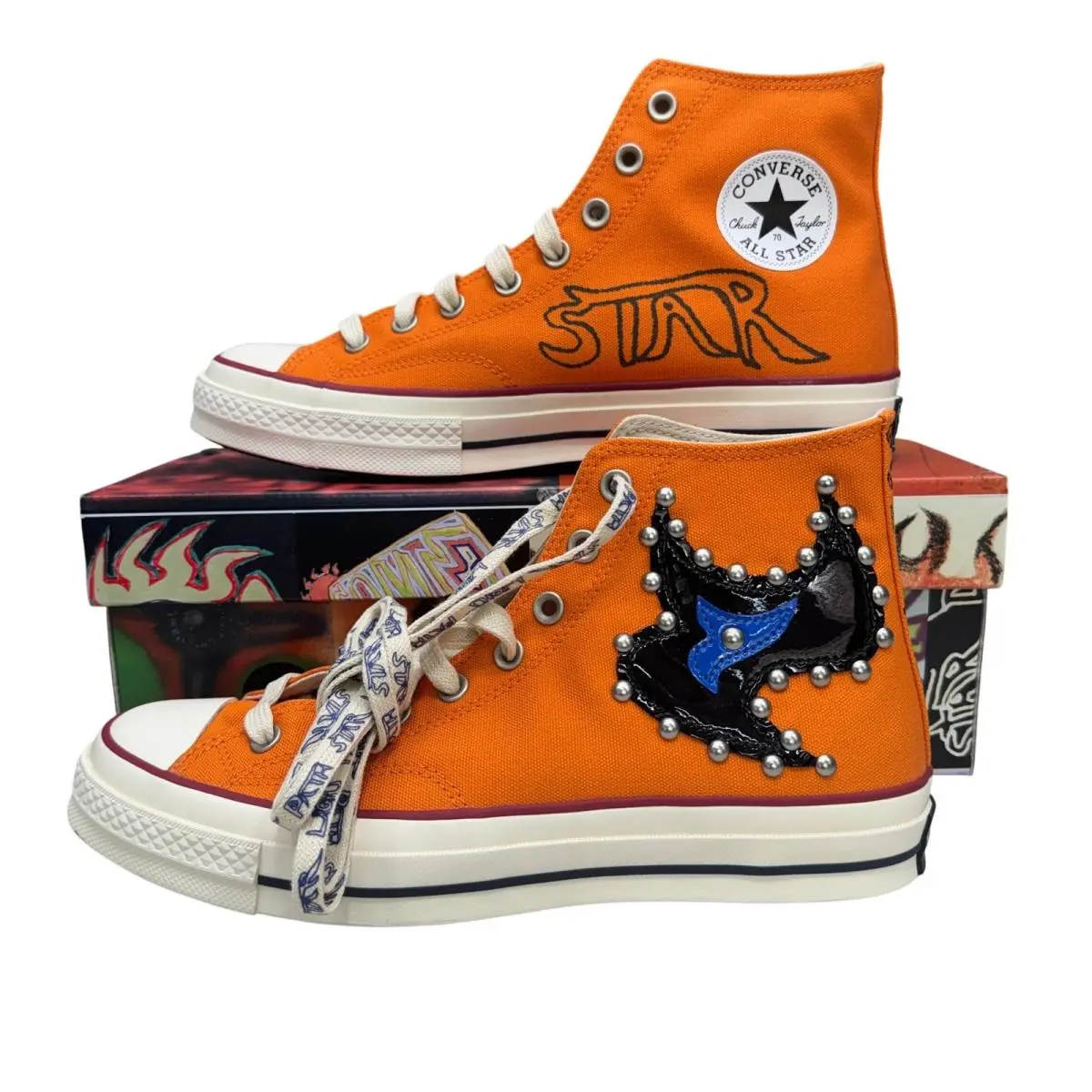 Converse Chuck 70 Hi Come Tees Unisex Mens11.5/Womens13.5 Sun Orange High Top