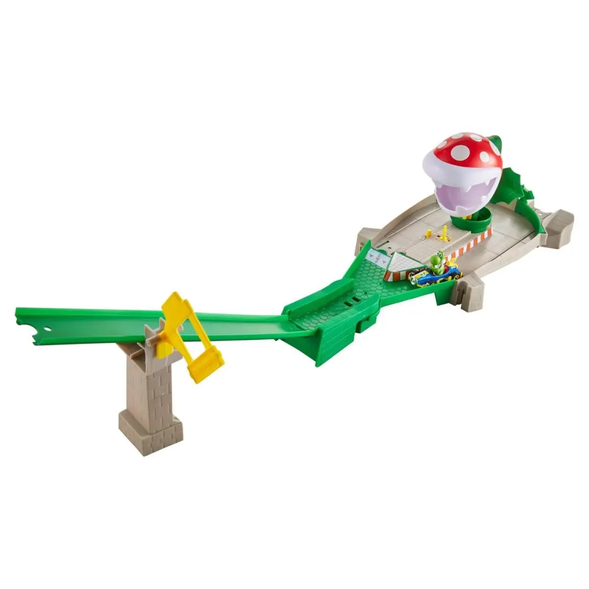 Hot Wheels Piranha Mario Kart Track with 1/64 Scale Kart For Children From 3