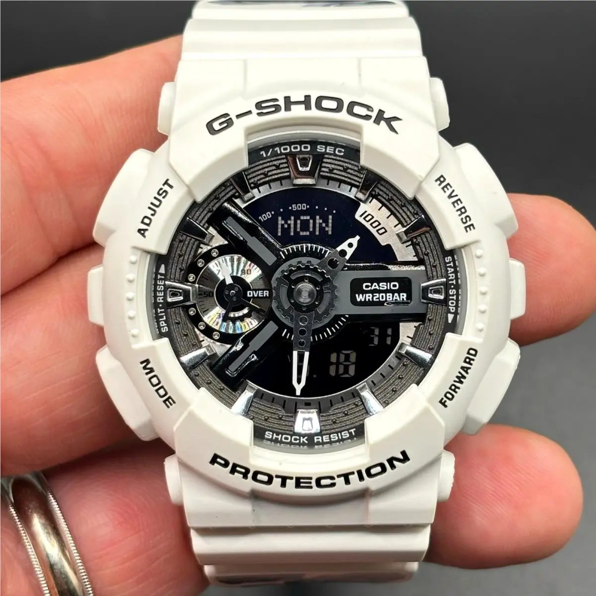 Casio G-shock GMA-S110F-7A Tribal Rose White Analog Digital Women`s Watch