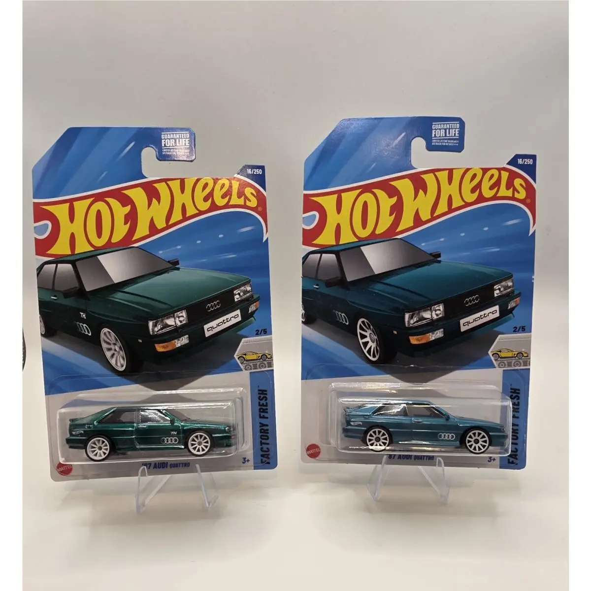 Hot Wheels `87 Audi Quattro Super Treasure Hunt Sth W/ Mainline Car W/ Protector