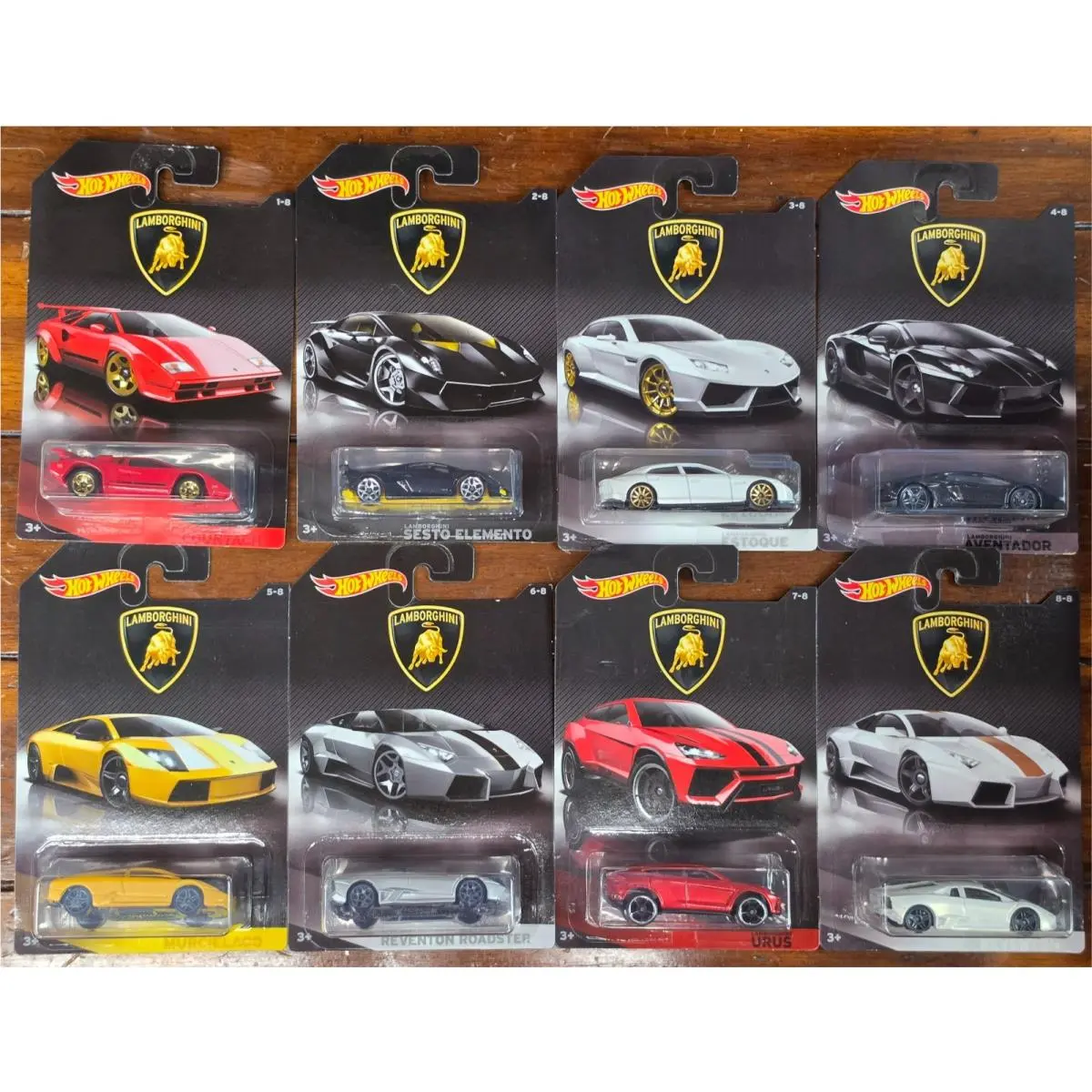 Hot Wheels 2017 Walmart Exclusive Lamborghini Series Cars Complete Set of 8