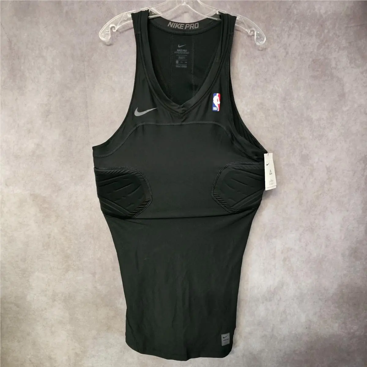 Nike Pro Hyperstrong Nba Compression Padded Tank Black Shirt Mens 2XL Tall