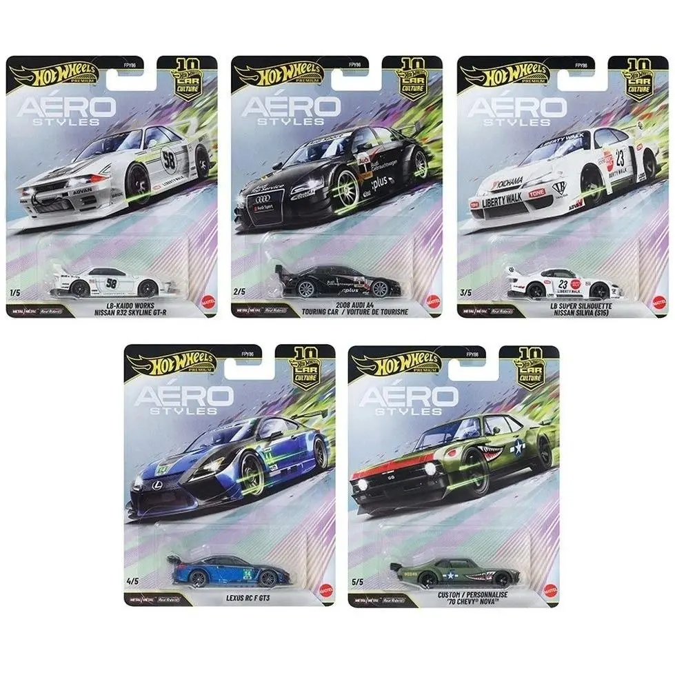 Hot Wheels 2026 Car Culture U Case Areo Style 5 Cars Set FPY86-961U-7B