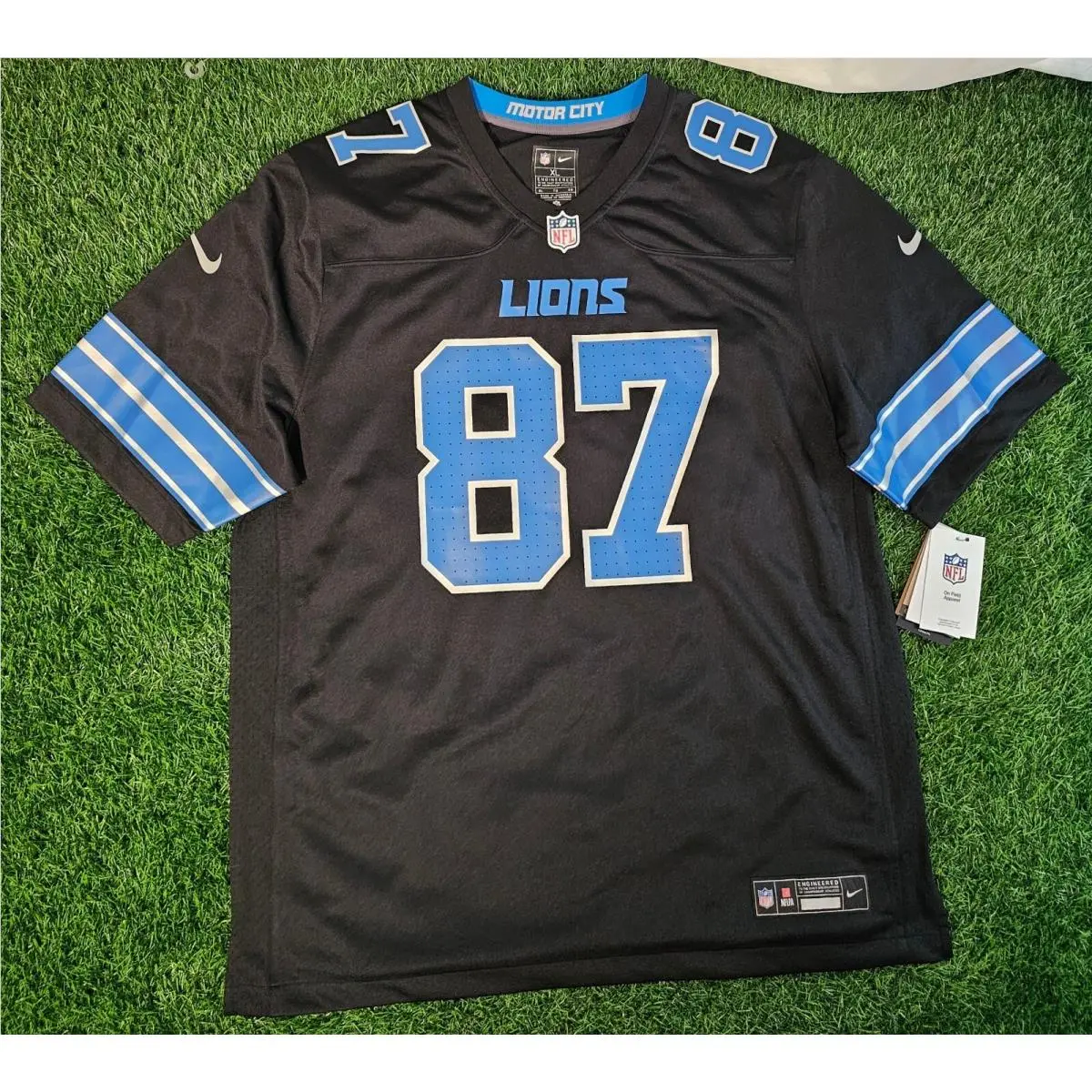 Nike Detroit Lions Nfl 87 Laporta Black Football Jersey XL