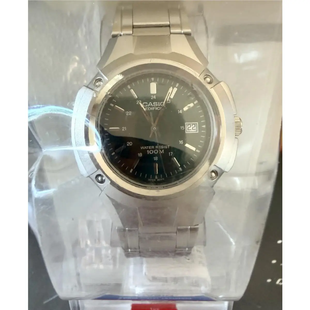 Vintage  Edifice Green MTP-3036A 105 Wrist Technology 100 M Nos by Casio