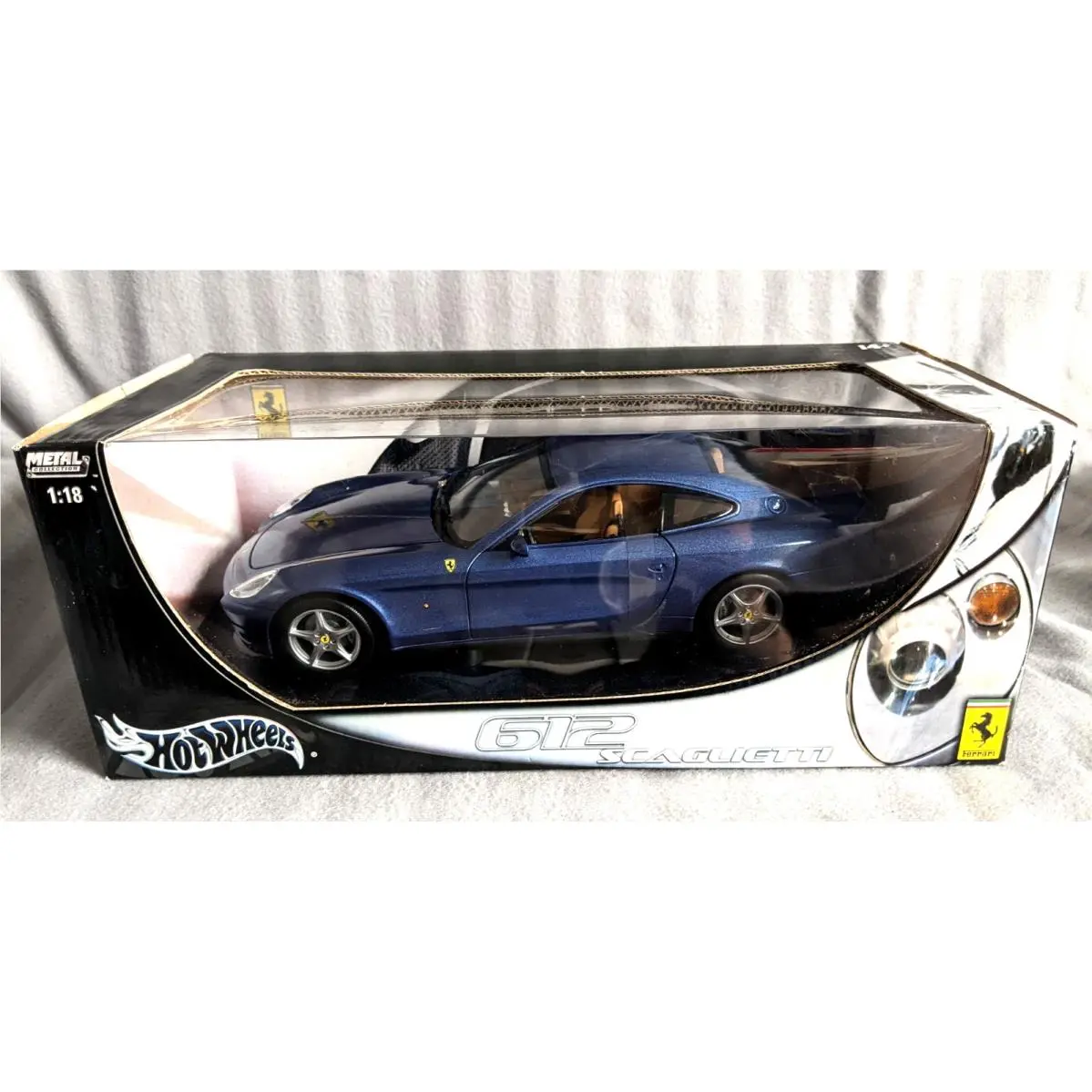 Nrfb 1:18 2003 Hot Wheels Ferrari 612 Scaglietti Blue Metallic Htf
