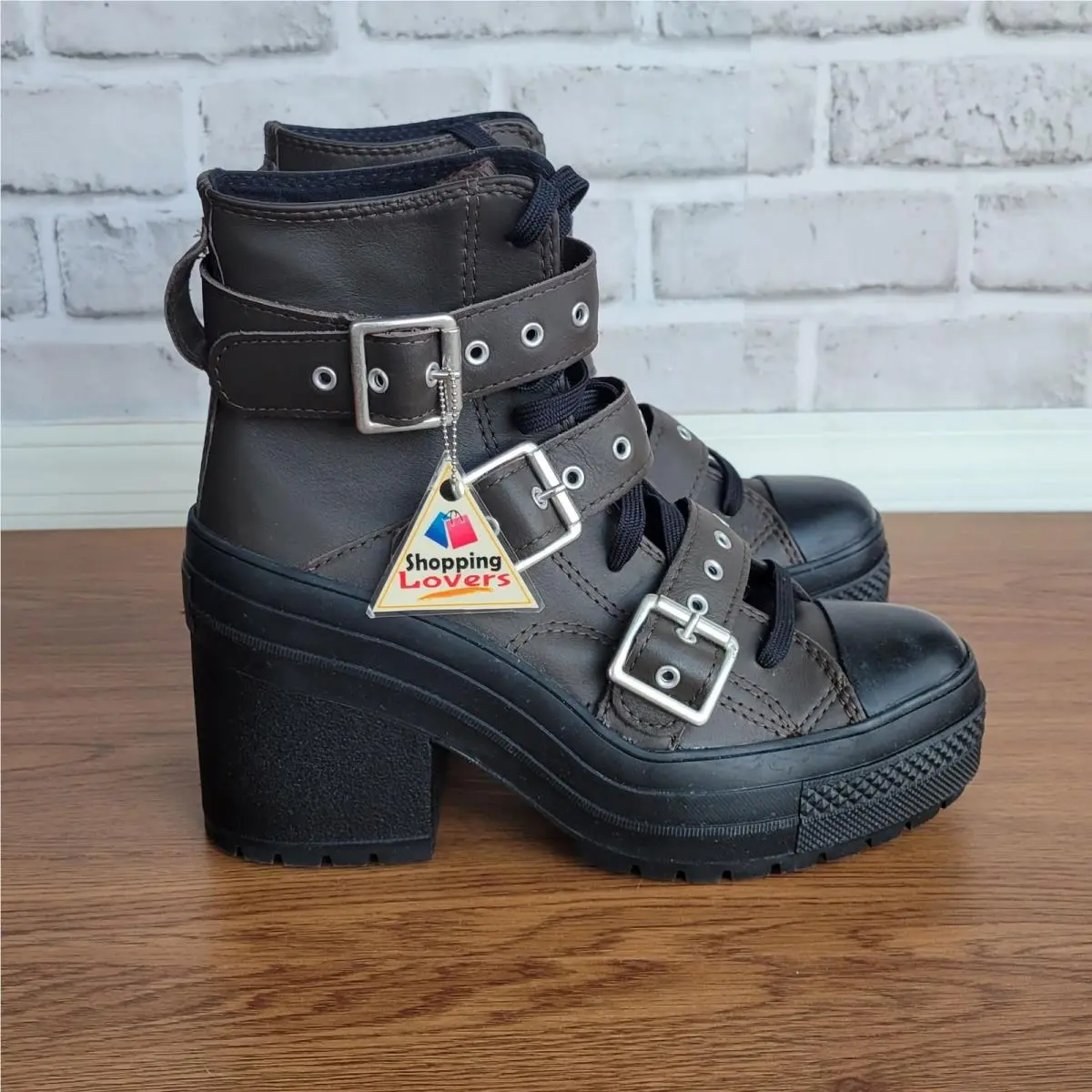 ⭐converse Chuck 70 De Luxe Heel Leather Buckles Sz 5 Men`s Boots Brown A12209C⭐