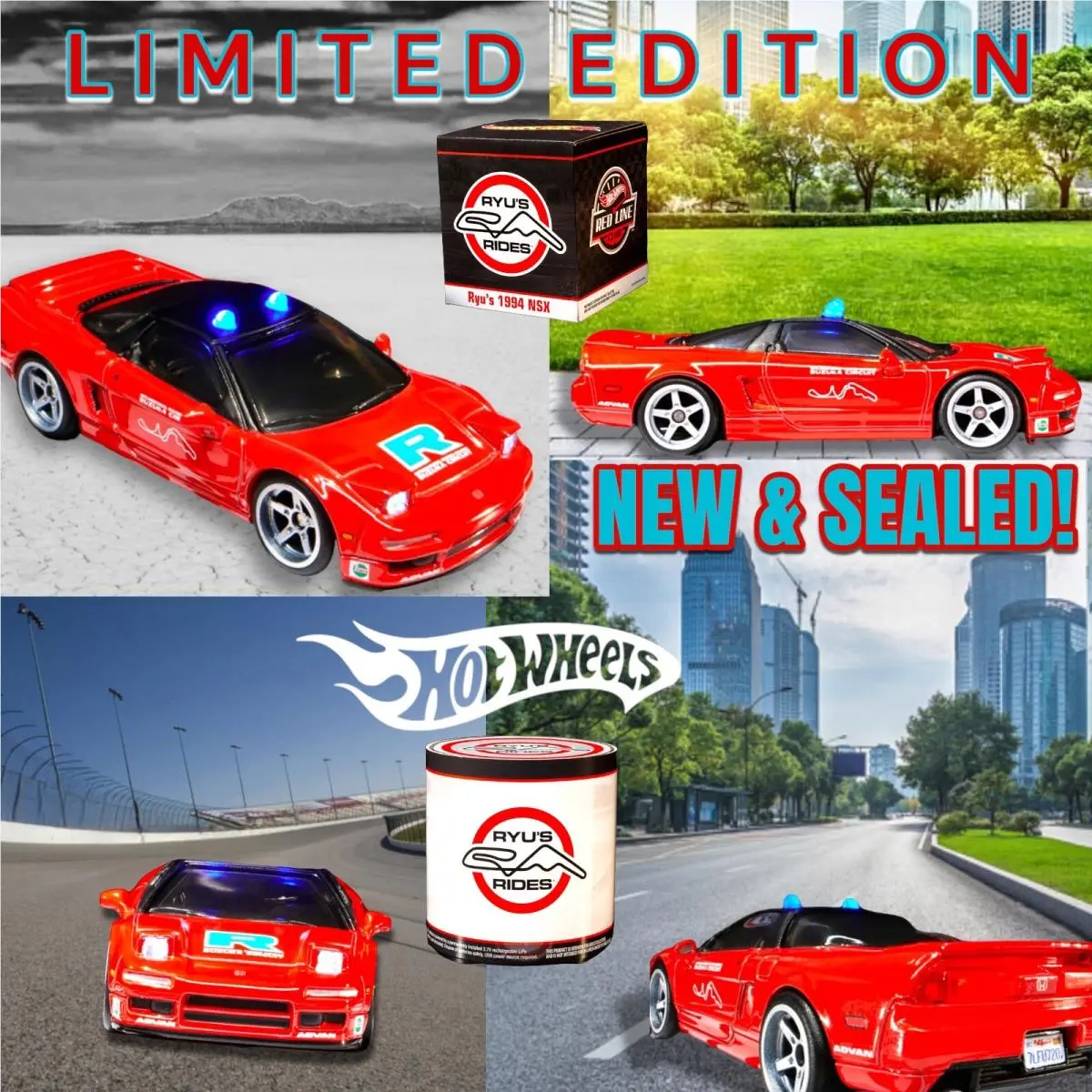 2023 Hot Wheels Rlc Excl. 94 Ryu Asada’s Nsx with Working Lights
