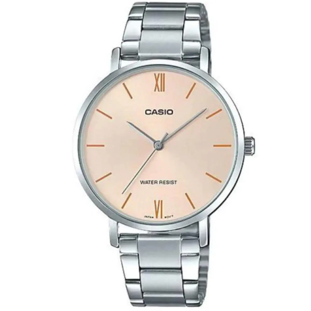Women’s Silver Bracelet Analog Watch with Blush Dial - LTP-VT01D-2BUDF by Casio