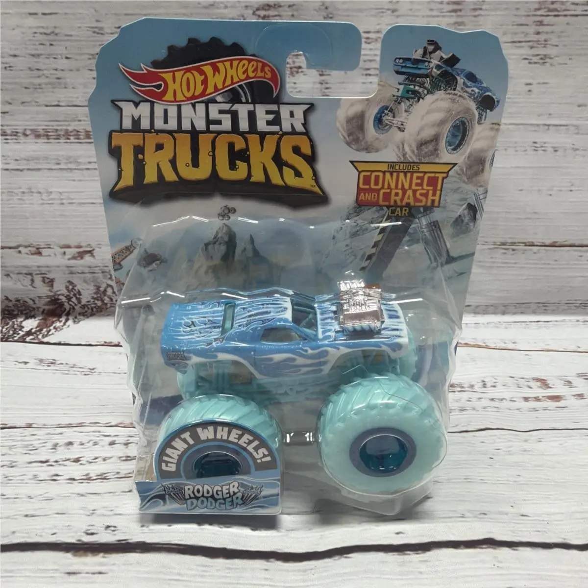 Hot Wheels Monster Jam Blizzard Bashers Rodger Dodger Diecast 1/64 Truck Rare