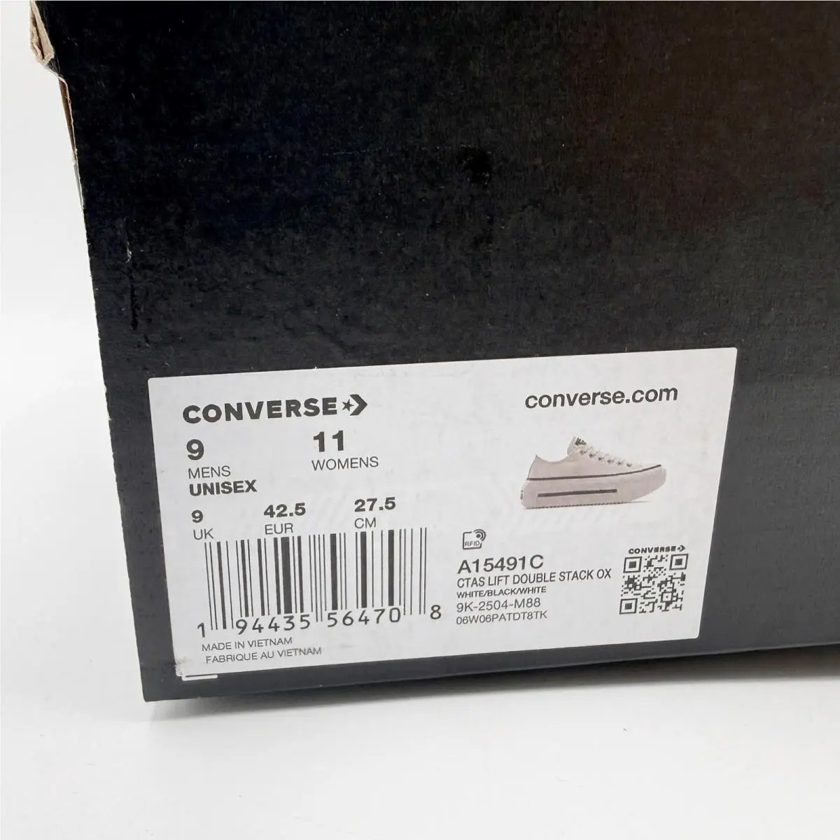 Converse shoes - Converse CTAS Lift Double Stack Ox - A15491C - White (UPC: 194435564708) 8