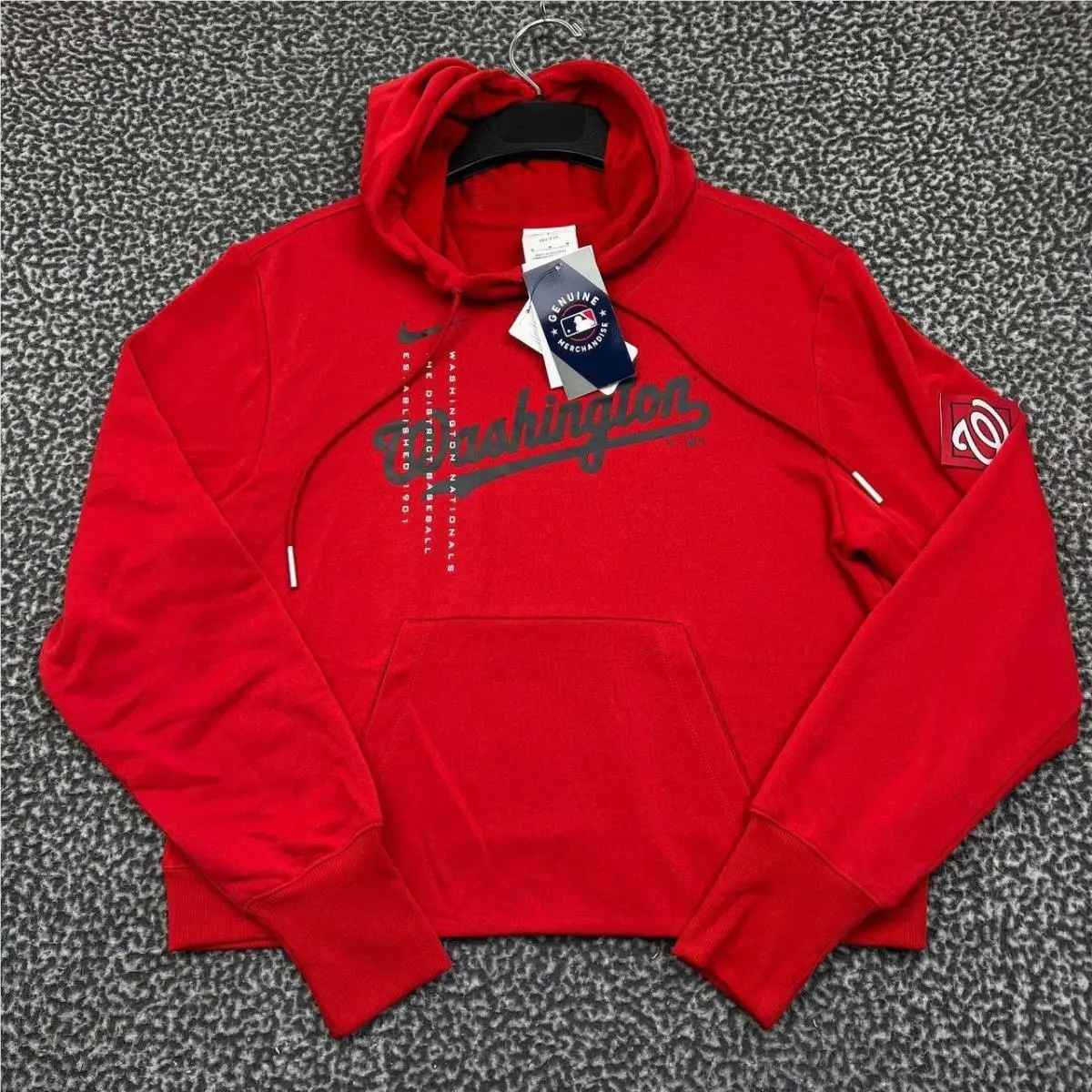 Nike Dri-fit Hoodie Women Medium Red Washington Nationals Mlb Pullover M