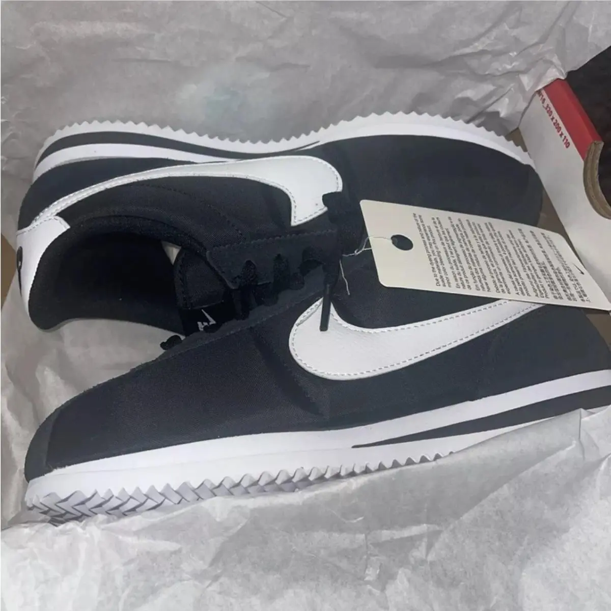 Nike Cortes Black Nylon and Bag Size Women’s 8