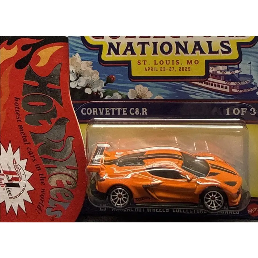 Hot Wheels 25th Nationals/convention Corvette C8.R w/ Matching Patch Orange