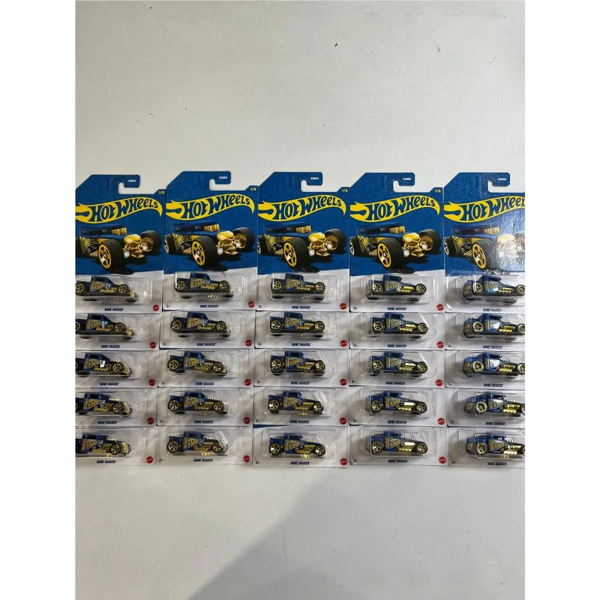 Bone Shaker Hot Wheels 25 Pack - Blue and Gold Die-cast Miniature Cars