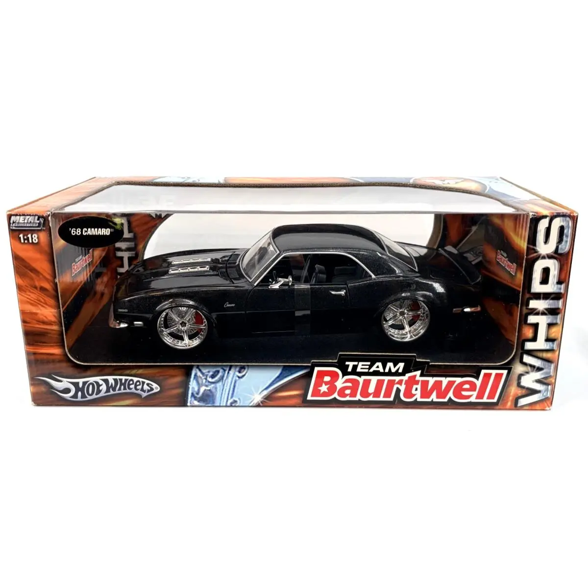 Hot Wheels `68 Camaro Team Baurtwell Whips Limited Edition 1:18